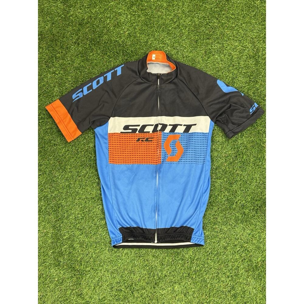 SCOTT RC Pro Cycling Jersey Short Sleeve | Men’s Size Small | Blue Orange Black